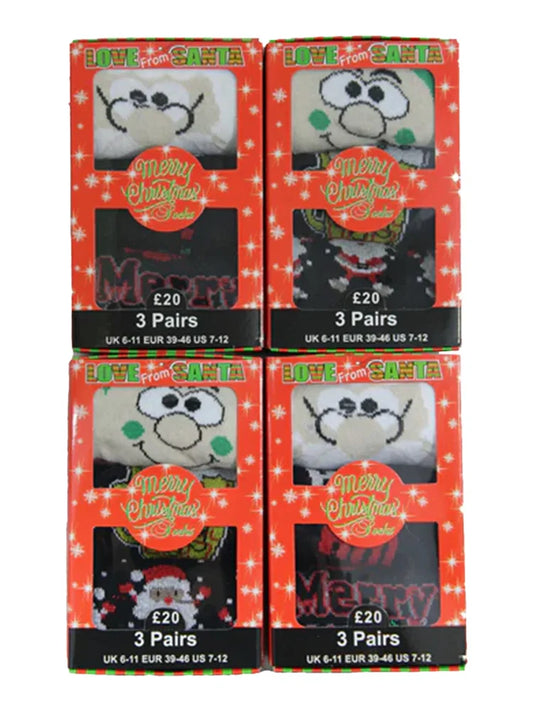Christmas Mens Socks (Pack of 3)