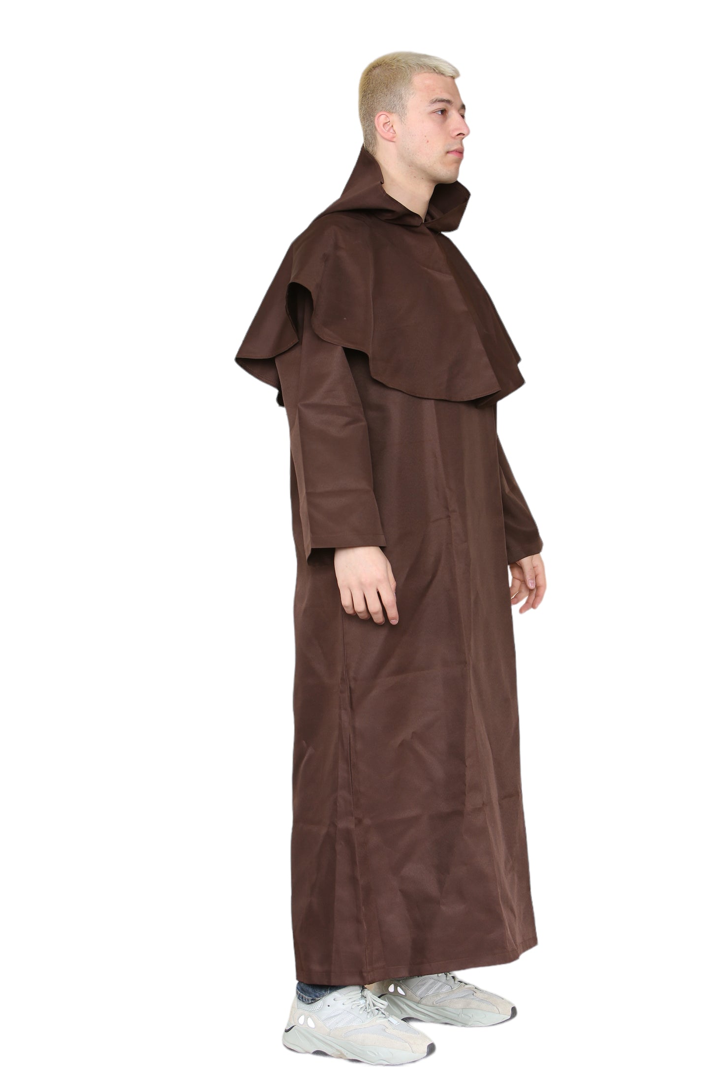 Adult Medieval Hooded Monk Renaissance Priest Robe Costume