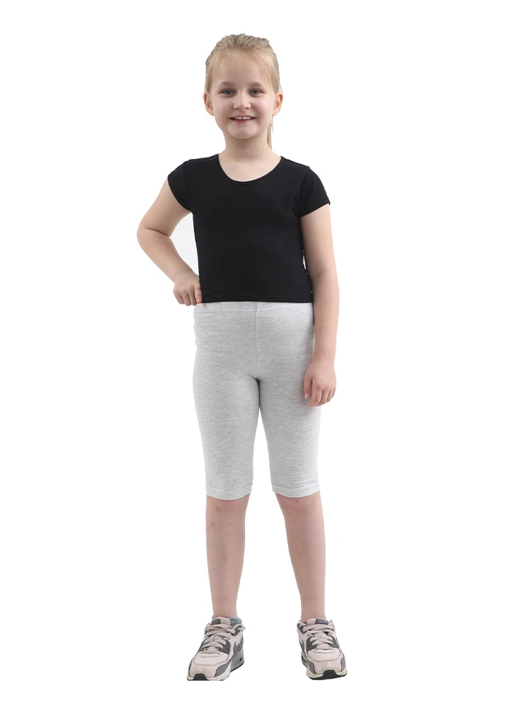 Cotton Leggings 3/4 Length light grey