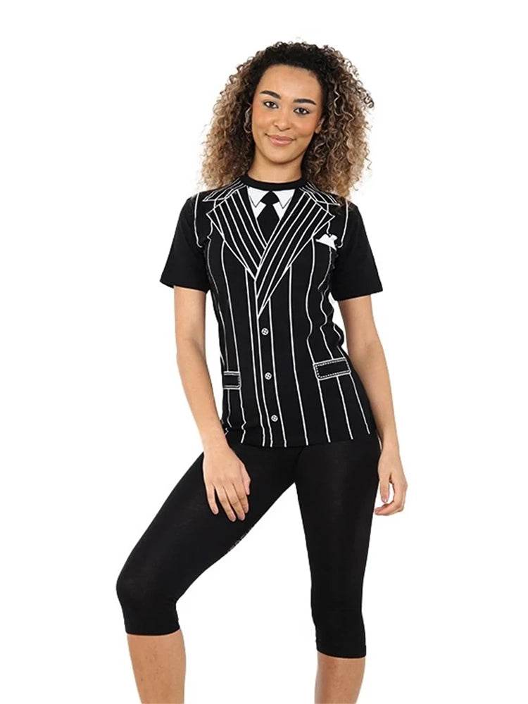 Couple School Gangster Printed T-Shirt