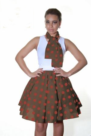 Ladies Polka Dot Skirts 22 (inches)