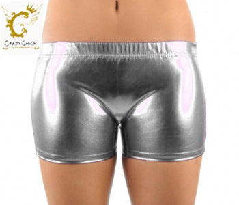 Girls Shiny Metallic Hot Pants