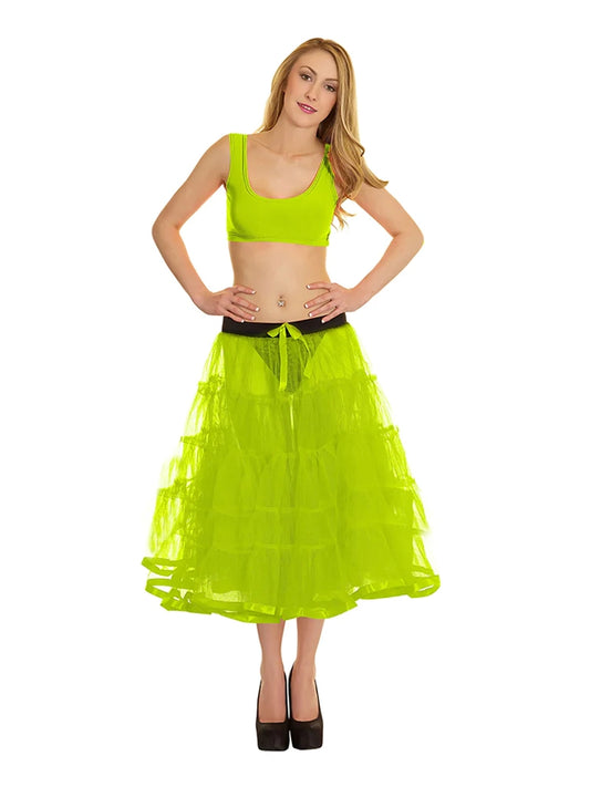 Crazy Chick 5 Tier Petticoat Skirt yellow
