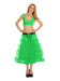 Crazy Chick 5 Tier Petticoat Skirt green