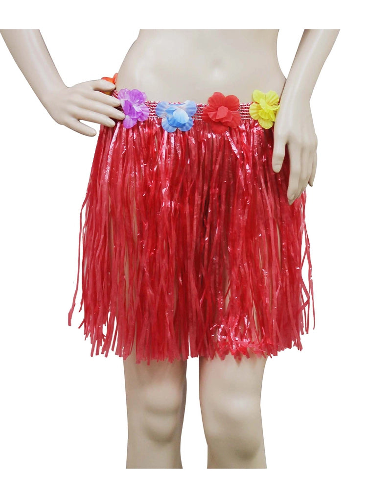 Crazy Chick Hula Skirt With Flowers