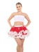 Crazy Chick Adult Ruffle Tutu Skirt red and white