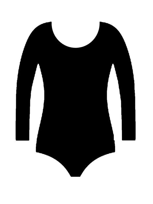 Crazy Chick Girls Cotton Full Sleeve Leotard black