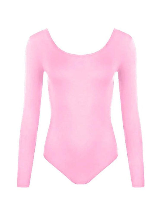 Crazy Chick Girls Microfibre Full Sleeve Plain Leotard - thefancydress.co.uk