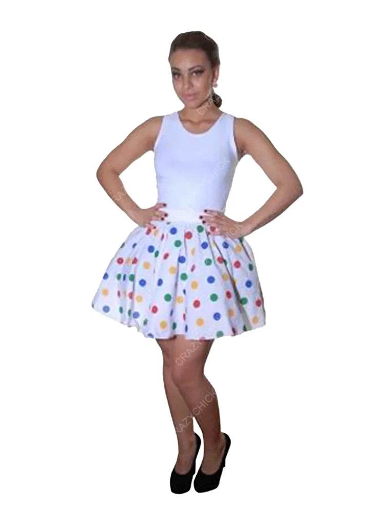 Crazy Chick Polka Dot Skirts 18 (inches) - thefancydress.co.uk