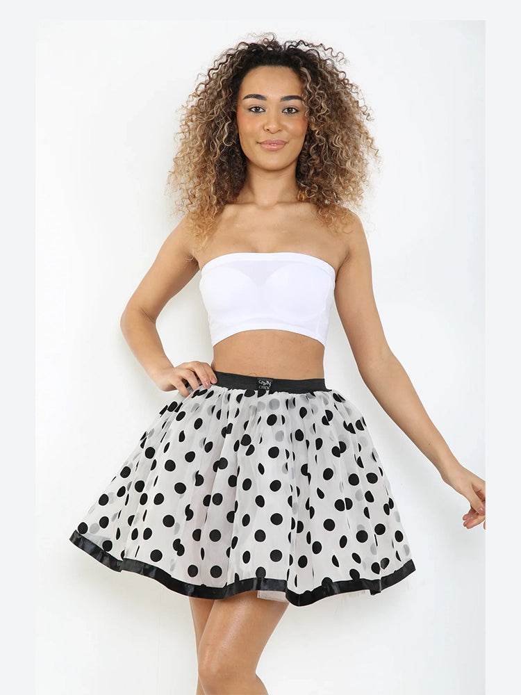 Crazy Chick Polka Dot Skirts 18 (inches) - thefancydress.co.uk