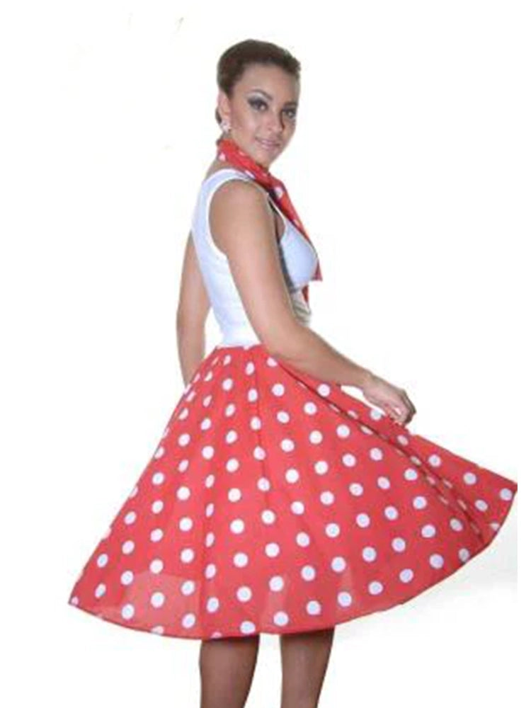 Crazy Chick Polka Dot Skirts 26 (inches) red white