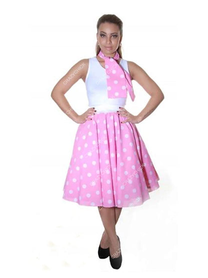 Crazy Chick Polka Dot Skirts 26 (inches) pink white