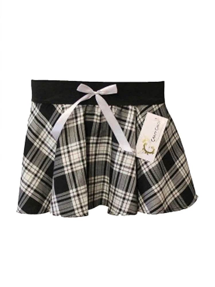 Crazy Chick Tartan Skirt With Bow - thefancydress.co.uk