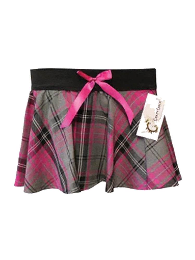 Crazy Chick Tartan Skirt With Bow - thefancydress.co.uk
