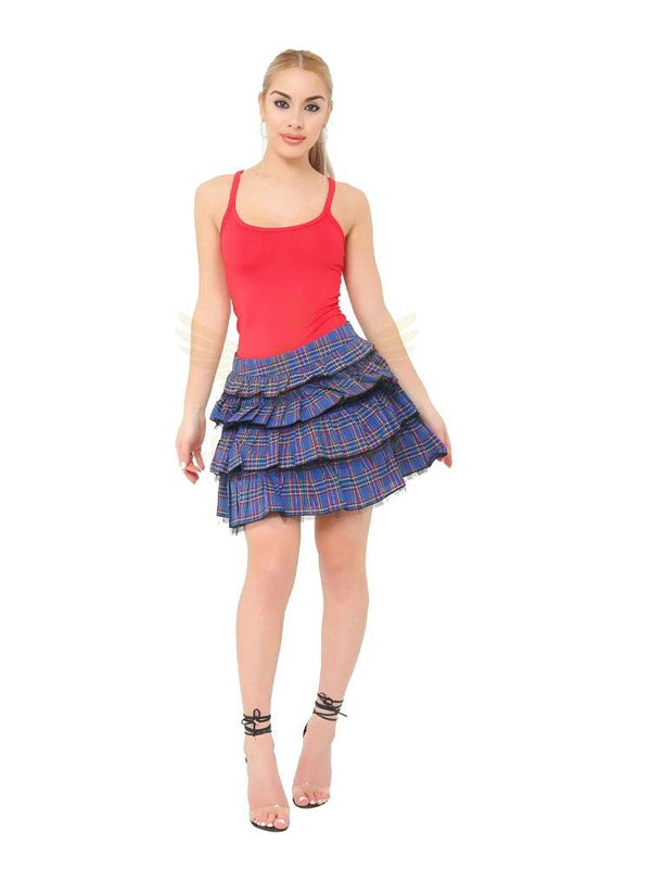 Crazy Chick Tartan Skirt - thefancydress.co.uk