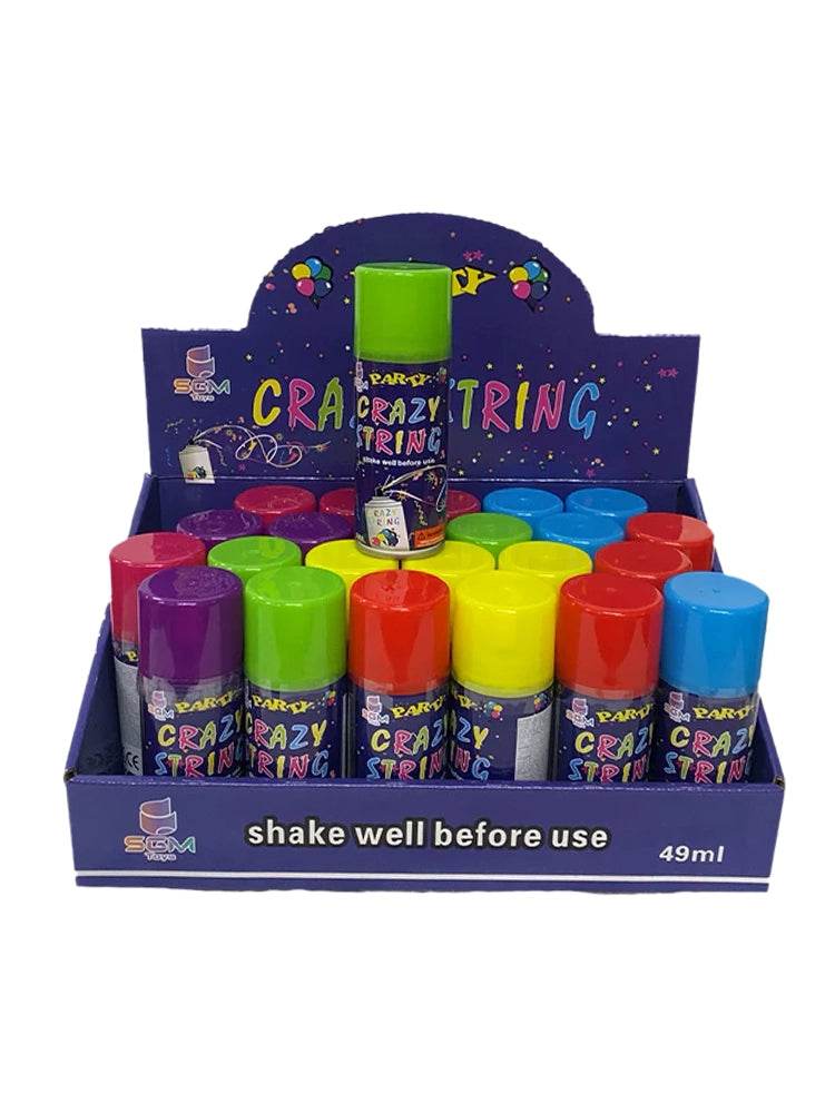 Crazy String 49ml Silly String For Parties - thefancydress.co.uk
