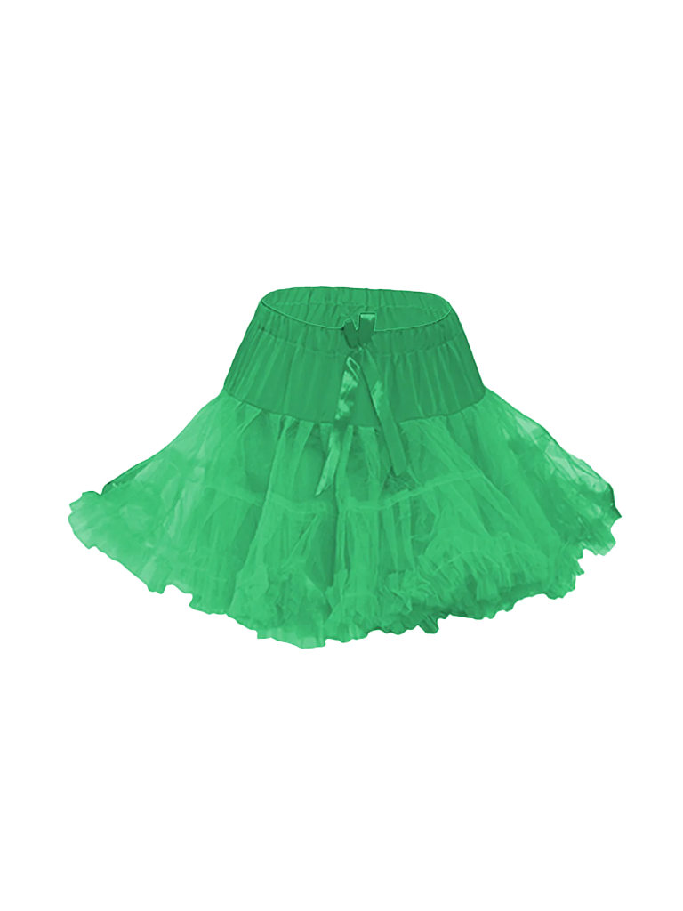 Girl Ruffle Petticoat Tutu Skirt green