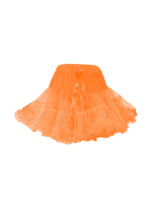 Girl Ruffle Petticoat Tutu Skirt orange