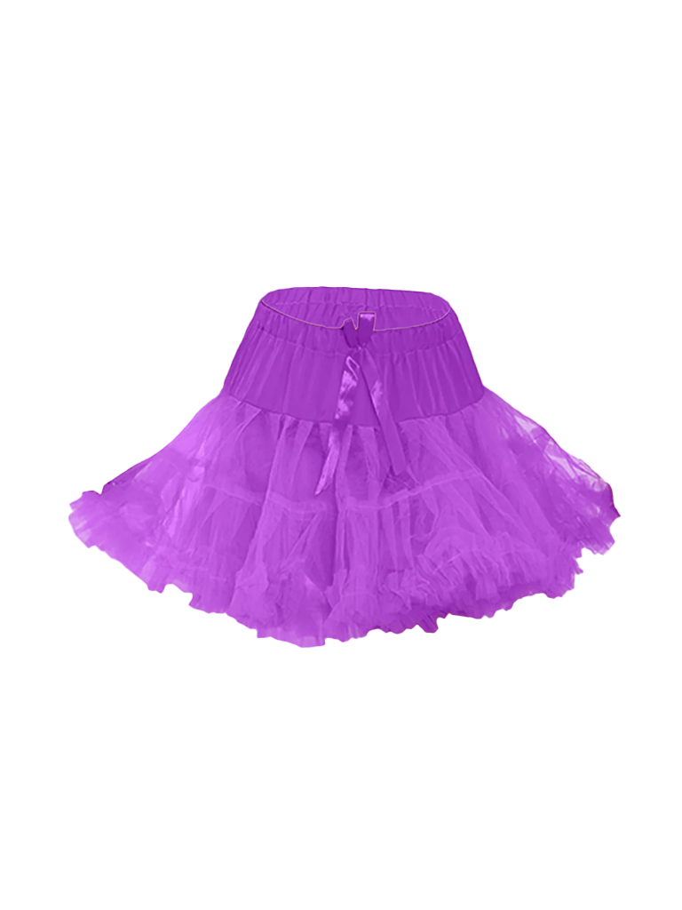 Girl Ruffle Petticoat Tutu Skirt purple