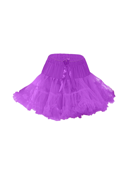 Girl Ruffle Petticoat Tutu Skirt purple