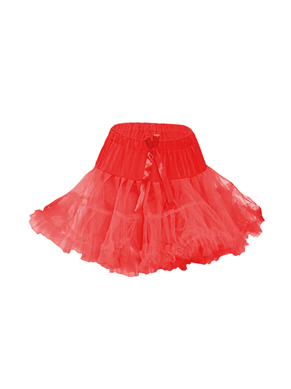 Girl Ruffle Petticoat Tutu Skirt red