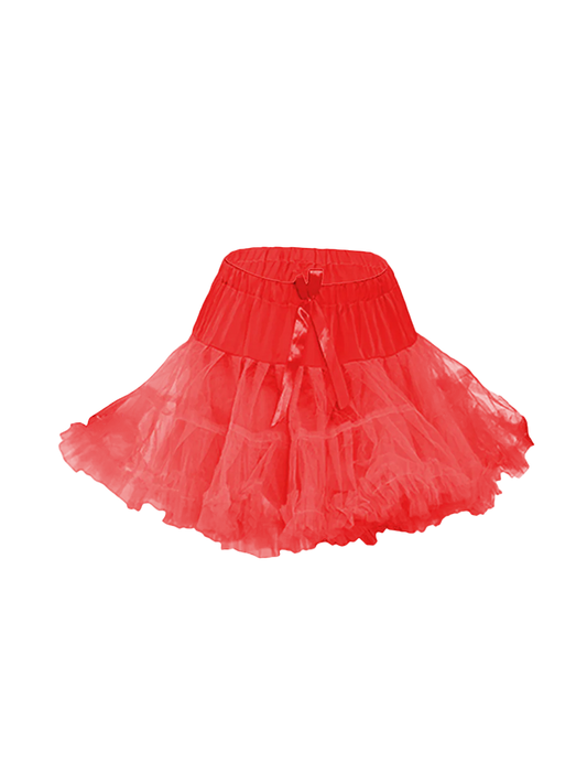 Girl Ruffle Petticoat Tutu Skirt red