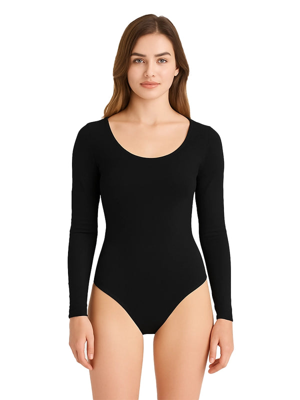 Crazy Chick Girls Cotton Black Full Sleeve Leotard