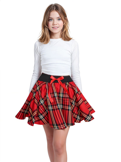 Crazy Chick Tartan Skirt With Bow