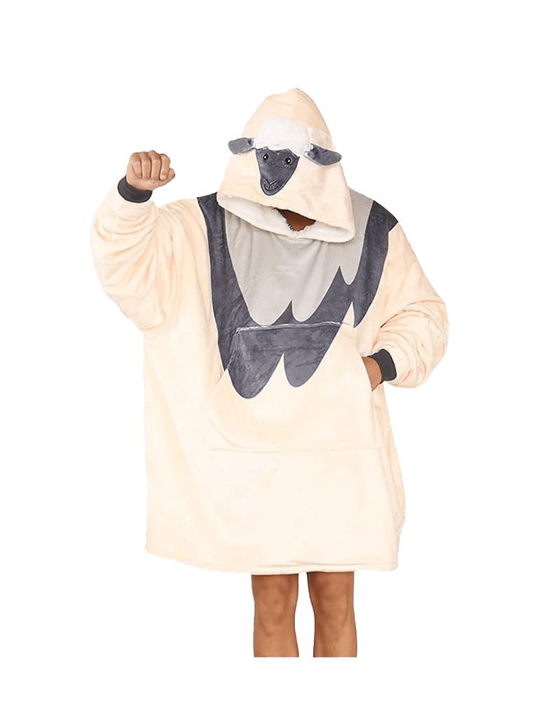Adult Animal Face Hoodie Blanket - thefancydress.co.uk