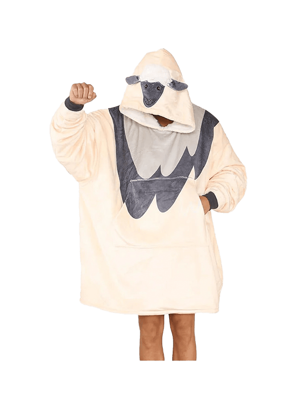 Adult Animal Face Hoodie Blanket - thefancydress.co.uk