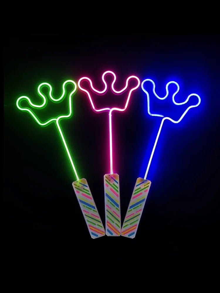 Crown Shape Light Up Wand pack of three