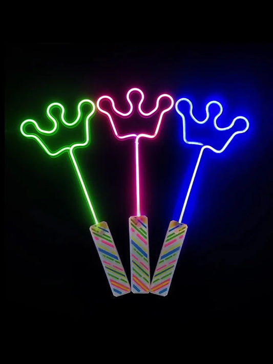Crown Shape Light Up Wand pack of three