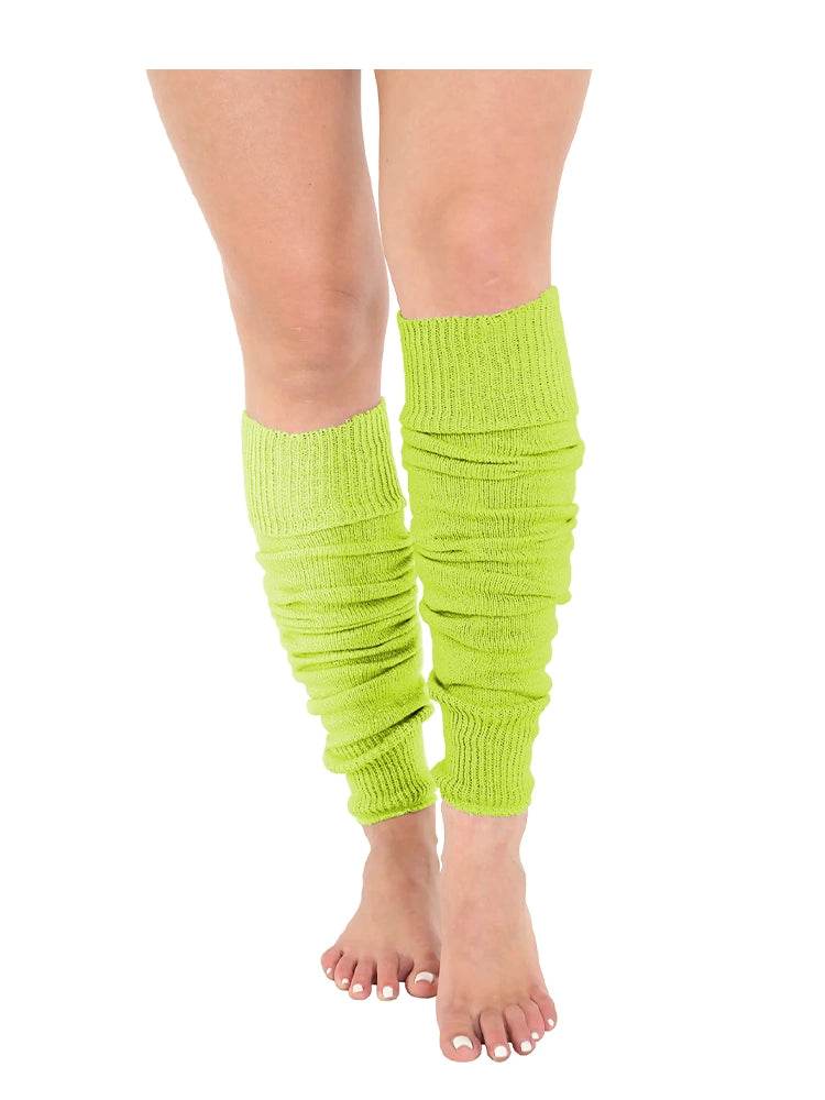 Deluxe Luxurious Ladies 80's Plain Ribbed Leg Warmers - thefancydress.co.uk