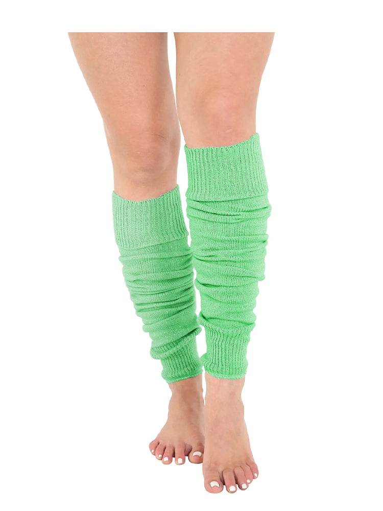 Deluxe Luxurious Ladies 80's Plain Ribbed Leg Warmers - thefancydress.co.uk