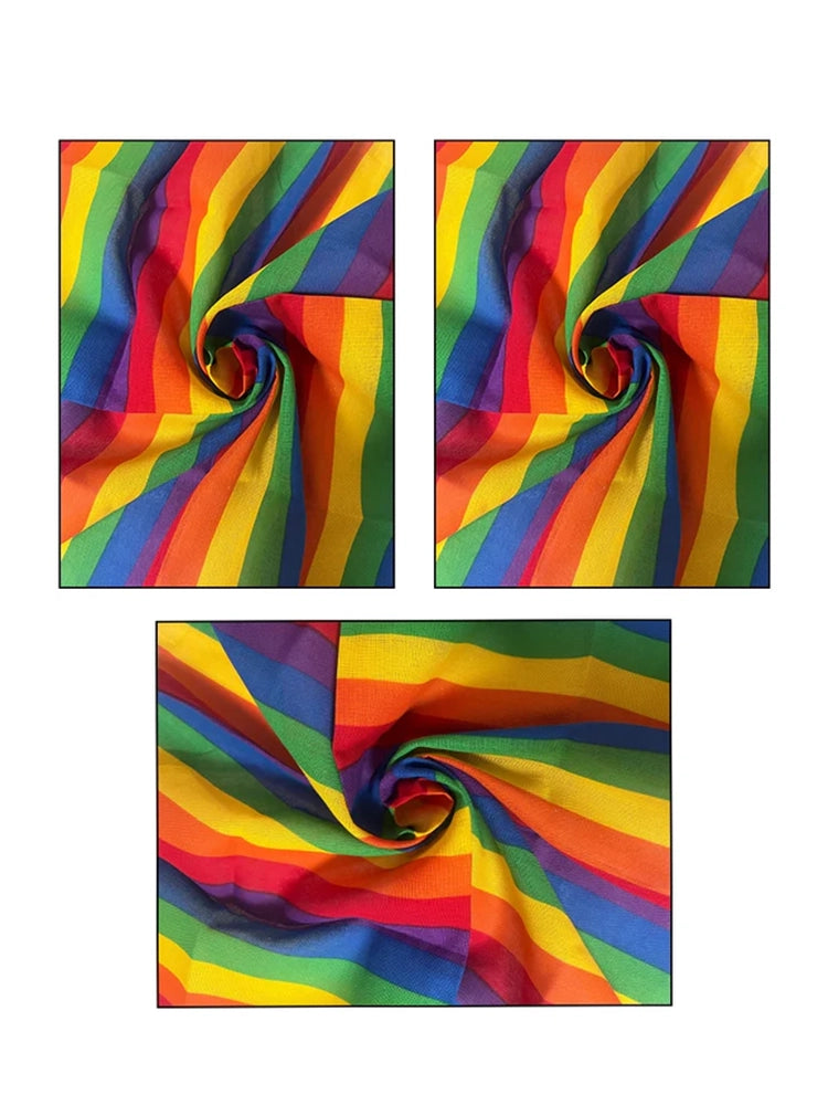 Deluxe Pride Fancy Dress Accessories – Rainbow Bandana pack of 3