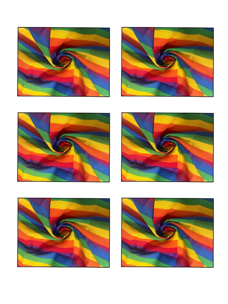 Deluxe Pride Fancy Dress Accessories – Rainbow Bandana pack of 6