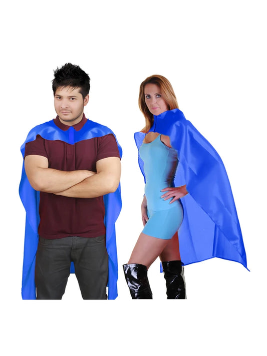 Deluxe Satin Superhero Cape blue