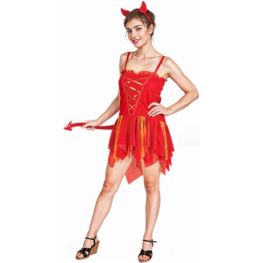 Womens Sexy Devils Delight Costume With Head piece