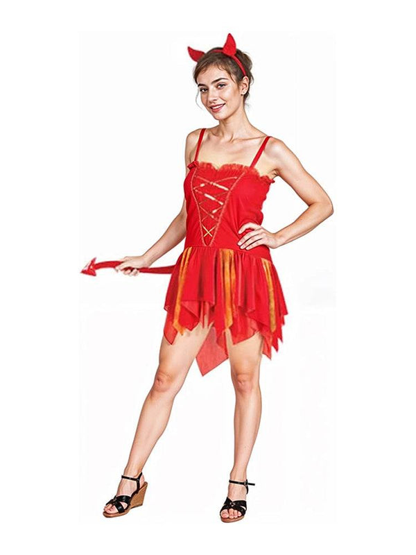 Womens Sexy Devils Delight Costume With Headpiece - thefancydress.co.uk
