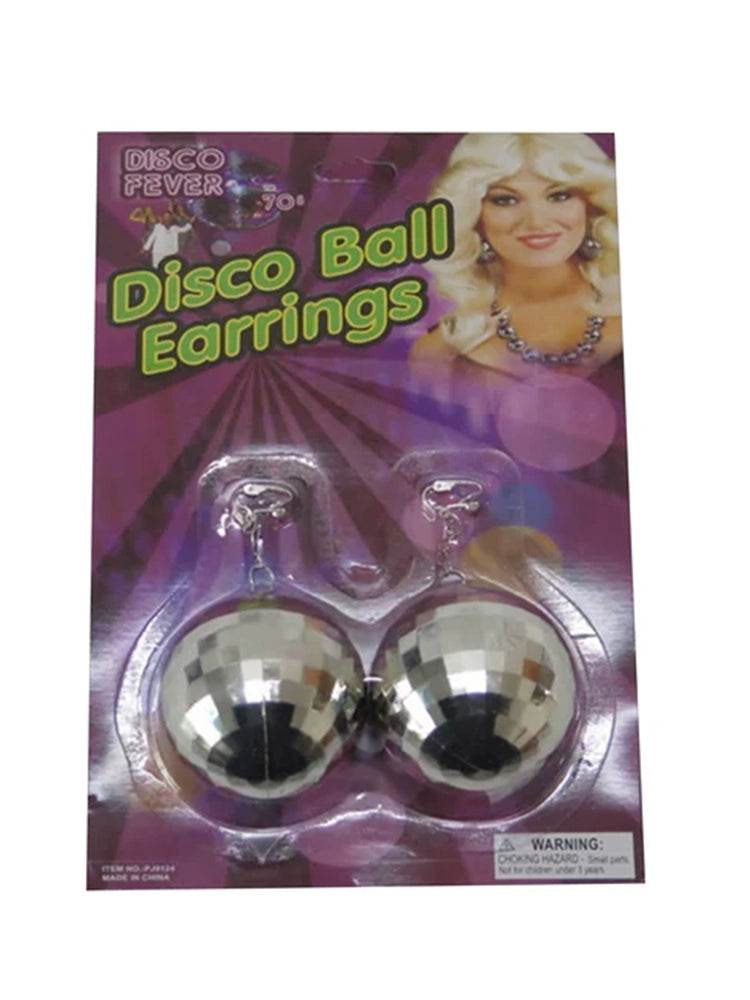 Disco Ball Earrings - thefancydress.co.uk