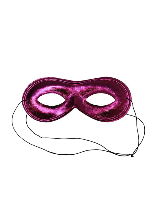 Ladies Domino Shape Theme Party Festival Cloth Eye Mask hot pink
