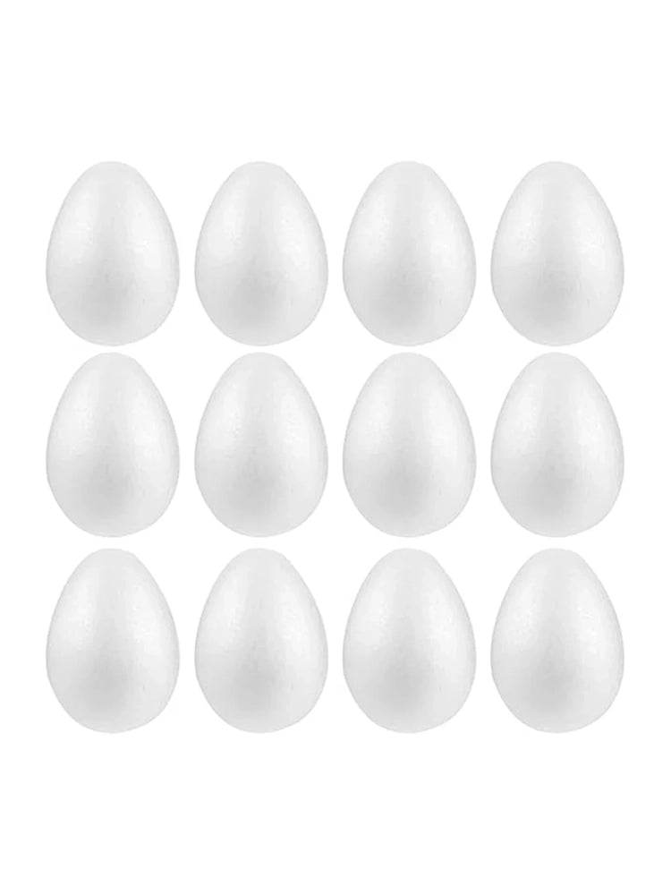 Easter, 14cm Height Foam White Fake Eggs For Decoratation - thefancydress.co.uk