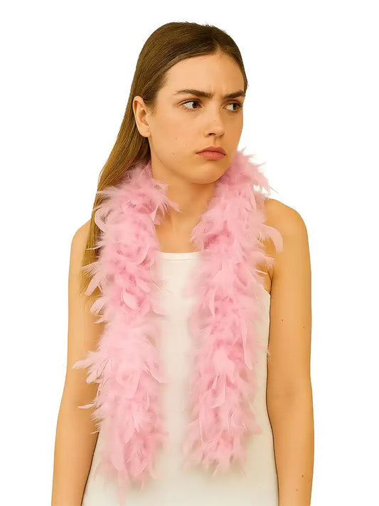 Elegant Festival Baby Pink Feather Boa – 150cm