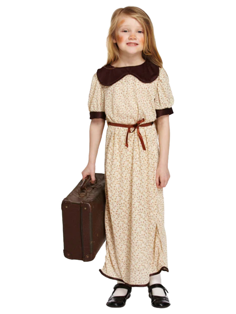 Evacuee Girl Fancy Dress Costume