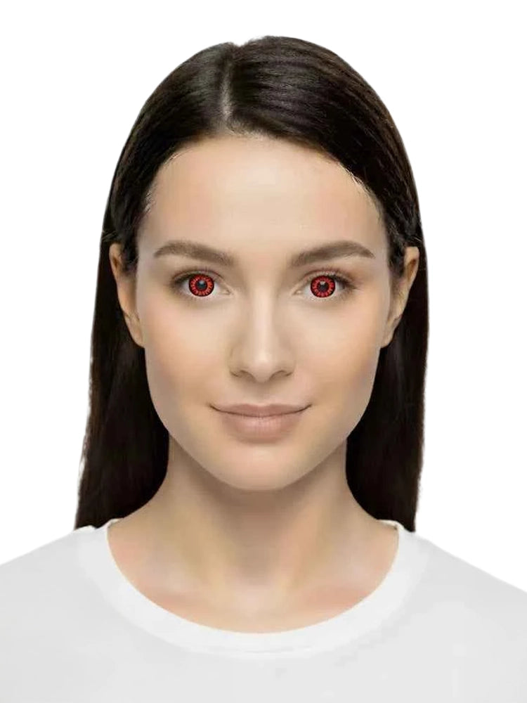 Explosion Red Daily Fashion Contact Lenses