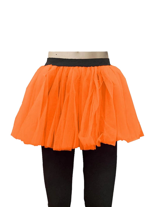Ladies 1980s Fancy 2 Layers Tutu Skirts orange