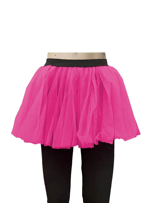 Ladies 1980s Fancy 2 Layers Tutu Skirts pink