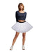 Ladies 1980s Fancy 2 Layers Tutu Skirts white