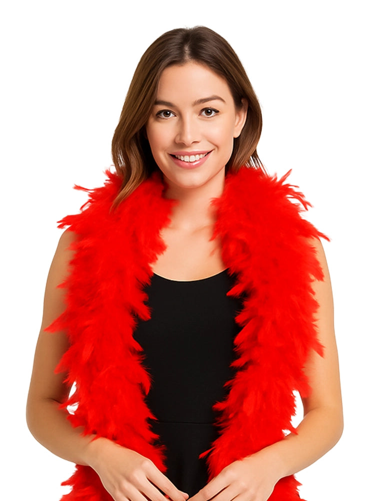 Feather Boa 150cm Red