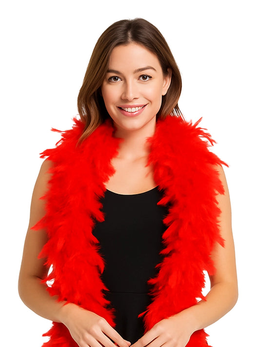 Feather Boa 150cm Red